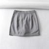 Summer 2024 High-Waist A-Line Midi Skirt with Slit - Women's Slimming, Anti-Exposure Bodycon Design