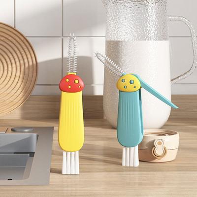 3 In 1 Cup Lid Cleaning Brush Set Soft Hard