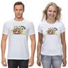 Asterix and Obelix, Famous Characters Figure, Short Sleeve White-Black Men's / Women's T-Shirt F182