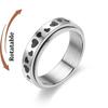 Copper Color Spinning Anxiety Rings for Men Women Star Moon Relaxing Ring 2025 Stainless Steel Anti Stress Rings Knuckle Zircon