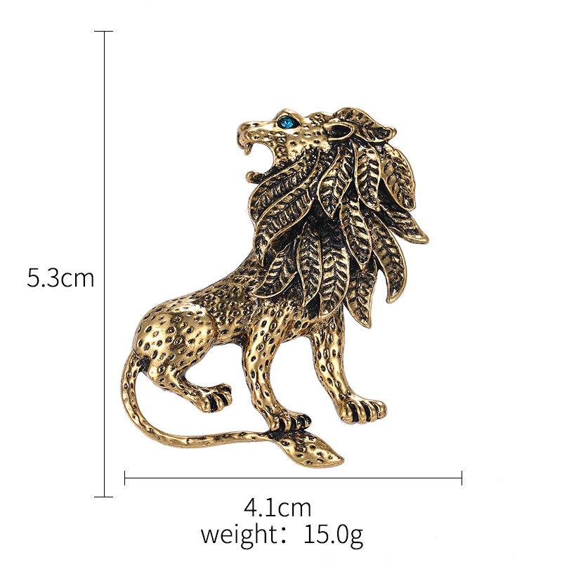 Vintage Men's Rhinestone Lion Brooch - Rugby Game Corsage Pin In Jewelry & Accessories