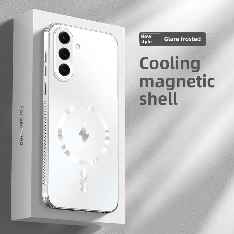 New Matte Magnetic Samsung Galaxy S25 Case with Lens Film Full-Body Shockproof Cover for S25 Ultra S25 Plus