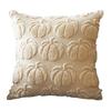 Decorative Pillow Case Embroidery Maple Leaves Pumpkin Pattern Pillow Cover Removable