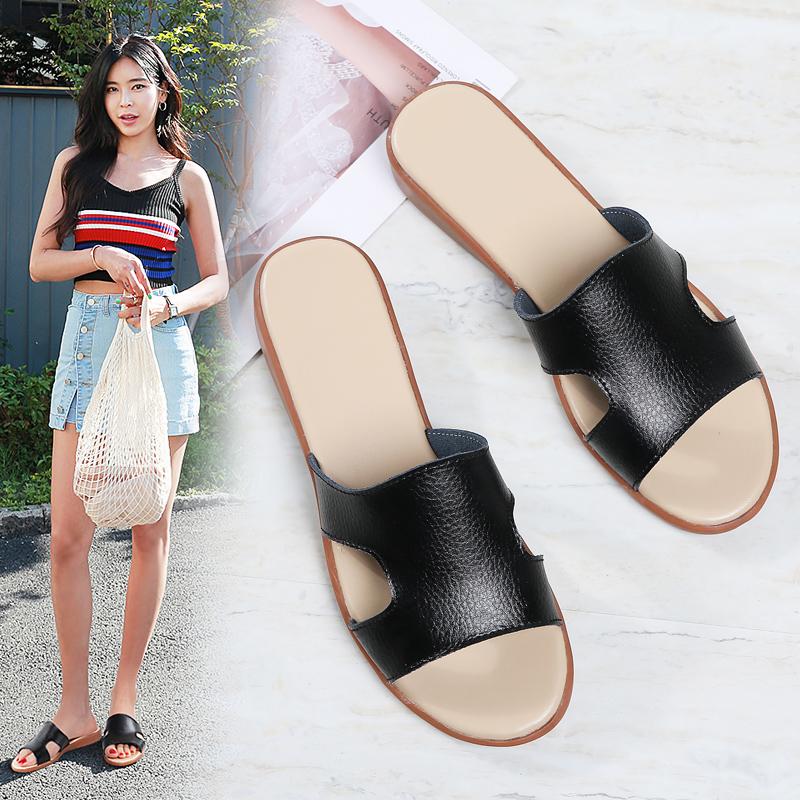 open toe slip on sandals
