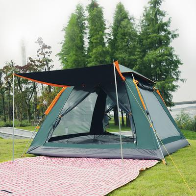 Outdoor 5-8 Personen Strandzelt Wasserdicht Dickes Sandzelt 2 Personen Camping Automatisches Doppel-Campingzelt Schnellöffnendes Viersaitiges Zelt