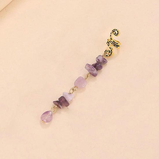 Dreadlock Beading Jewelry Ethnic Anti-slip Individual Natural Stone Vintage Style Hair Decoration Alloy Twirled Braided Hair Headgear Hair Accessory