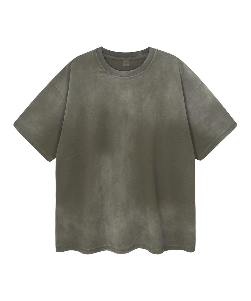 LXT 16S Pigment Bleach Washed Short Sleeve T-Shirt [Khaki]