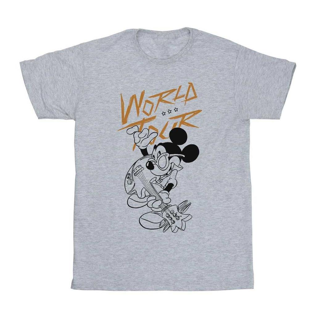 Disney Mens Mickey Mouse World Tour Line T-Shirt