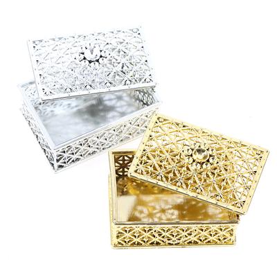 Plastic Hollow Gold Foil Candy Box Chocolate Gift Treat Boxes Wedding Box