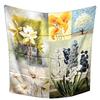Elegant Temperament Fresh Plant Silk Scarf Shawl Silk Scarf Women'S Square Scarf Silk Women'S Mulberry Silk Silk Scarf Shawl