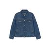 Solid Color Button Down Collar Long Sleeve Denim Jacket Men Jackets Dark-Blue 444552-65