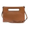 Michael Kors MK Jane Solid Color Zipper Fashion Simple Leather Clutch Coin Purse Commuter Tote Bag Large Women Handbags Brown 30T1GJBC3L-LUGGAGE