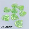 30 Stück Acrylperlen, grün, transparent, Blattform, Perlen, Blattform, Charms, Blattform, Perlen für Damen