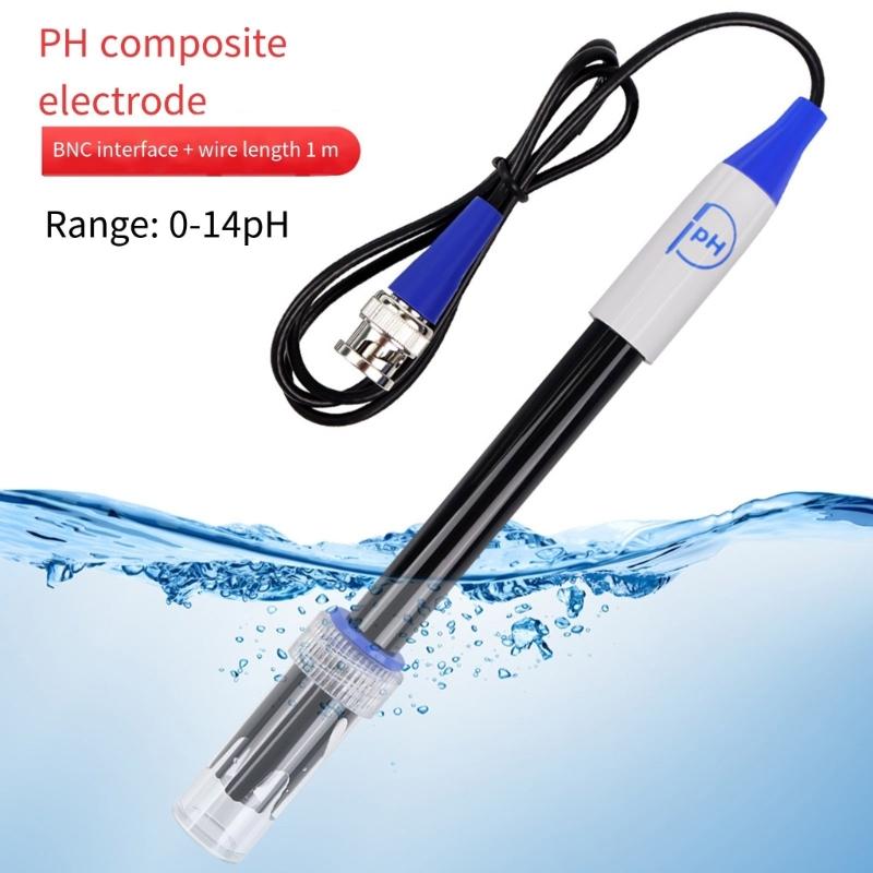 0-14pH Electrode Probes BNC Connector Cable for 0-14pH Meter Monitors Controllers Test Sensors Replace for Aquariums
