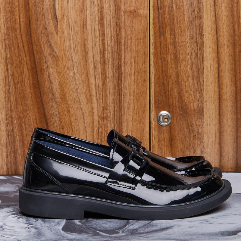 Sleeve Feet Lazy Shoes Men'S Shoes Casual Trend Patent Leather Loafers One Pedal Small Leather Shoes Men