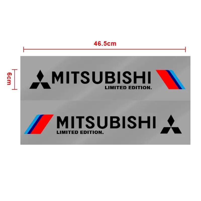 2 pz Adesivo Riflettente per Lato Portiera Auto Grafiche per Carrozzeria Decalcomania in Vinile per Mitsubishi ASX Lancer Pajero Outlander L200 Lancer EX Pajero
