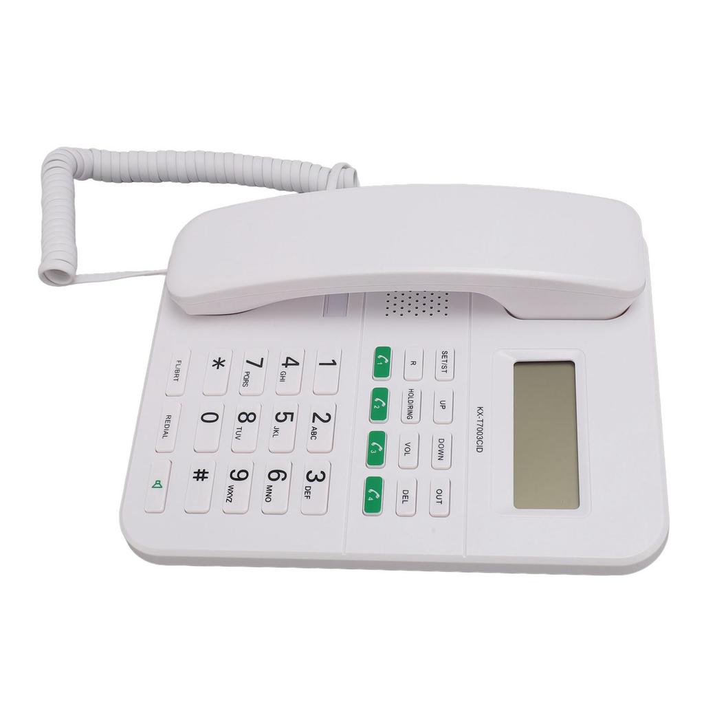 Corded Landline Phone 4 Levels Volume and 5 Levels LCD Brightness   Caller ID HD 16 Bit Display English Corded Phone