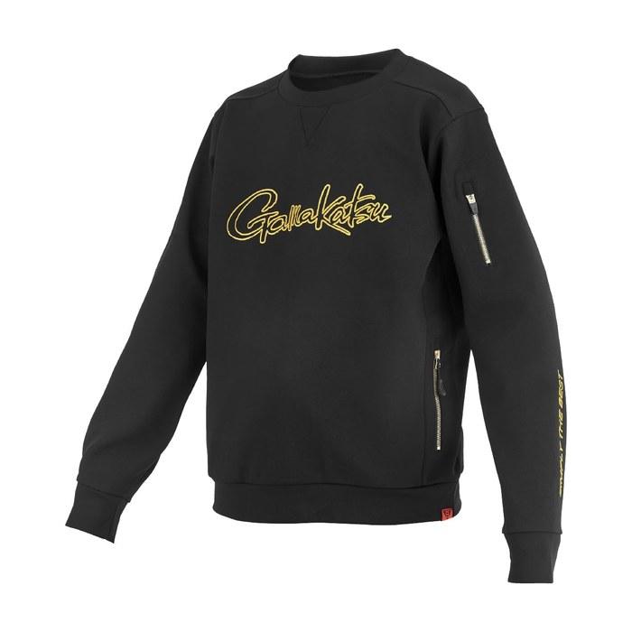 Gamakatsu Crew Neck Sweatshirt GM3756 Black x Gold M