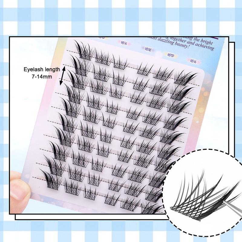Fox Series Large Capacity Eyelash Book Manga False Eyelashes Natural Long Curled Thin Fluffy Stem Segmented False Eyelashes