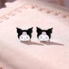 Beixi S925 Sterling Silver Kuromi Cartoon Stud Earrings - Cute & Trendy