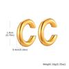 Punk Fake Piercing Ear Bone Clip Clip for Women Girl,Stainless Steel C-shaped Ear Clip,Personality Ear Cuff Jewelry Gift