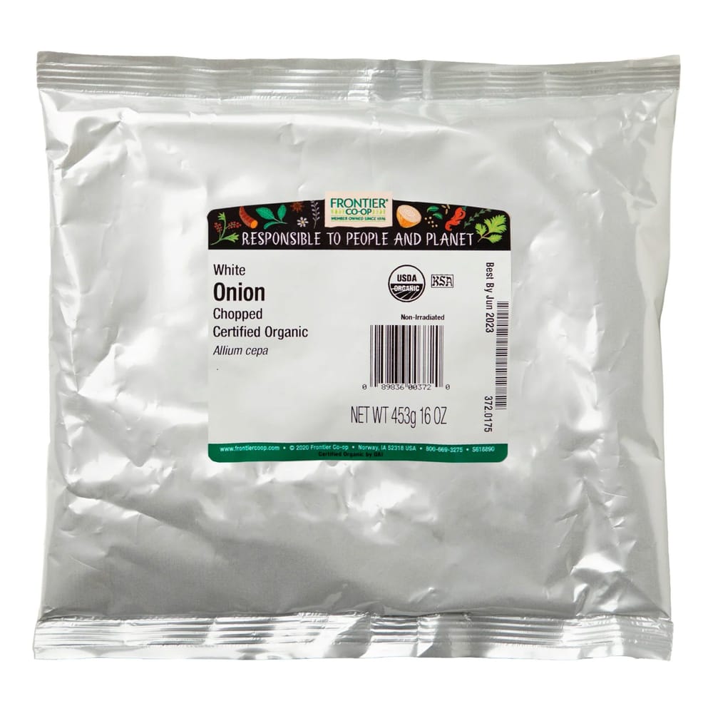 Frontier Natural Products Cebolla Blanca Picada, 453g (16 onzas)