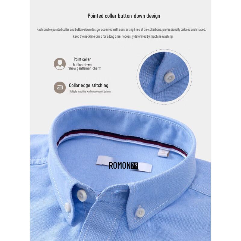 ROMON Men's Pure Cotton Long-Sleeve Fashion Shirt S2C81085