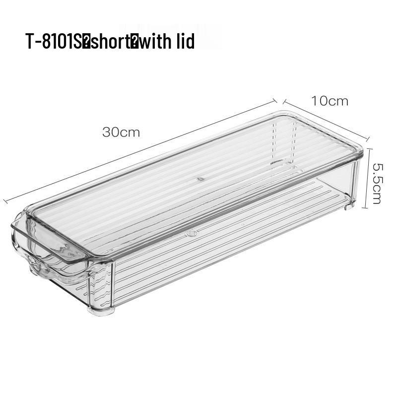 

Квадратный пластиковый штабелируемый контейнер для хранения в холодильнике - Кухонный органайзер в японском стиле для сохранения свежести