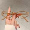 Elliptical Korean Reading Glasses Fashion Women Blue Anti Light Far Sight Eyeglasses Ladies Simple and Versatile Eyewear Diopter
