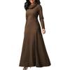 Casual Women Long Dress Plus Size Cotton Pullover Autumn Winter