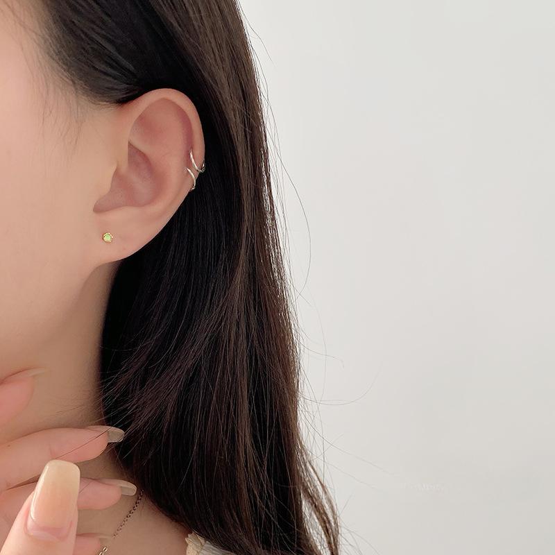 Multiple Styles of Colorful Stone Flower Earrings for Women's Daily Students To Maintain Ear Holes To Prevent Loss