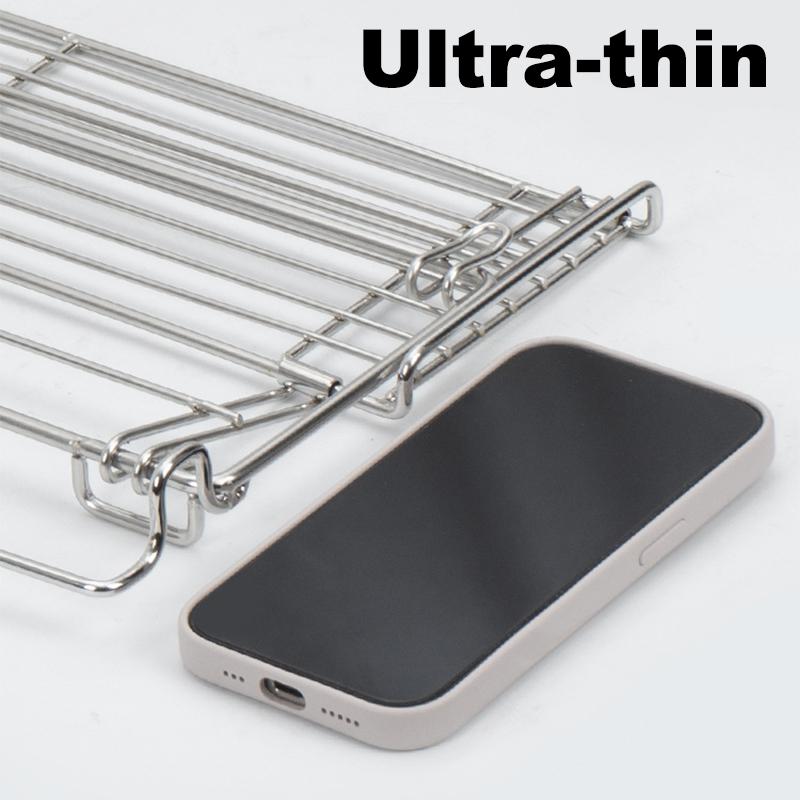 Portable Hanging Storage Basket For Table Office Camping Foldable Aluminum Desk Shelf Organizer