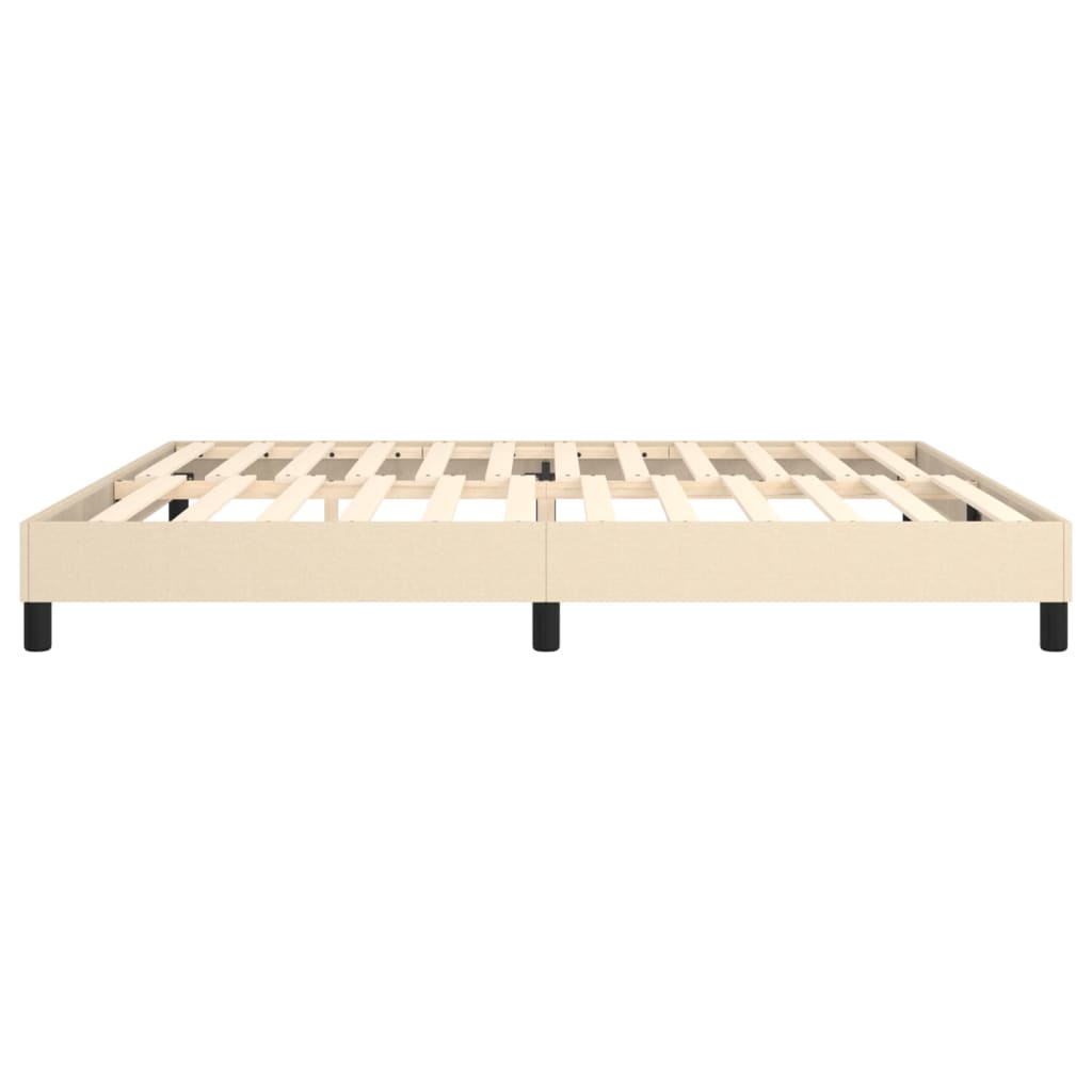 Vidaxl Bed Frame Without Mattress, Cream, 200X200 Cm, Upholstered