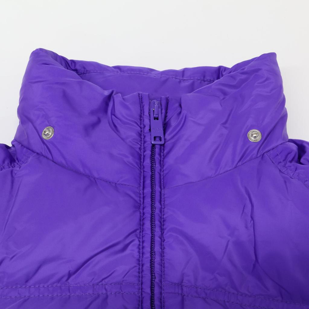 PRADA [Good condition/domestic regular] 290543 R192 Triangle logo plate hooded down jacket Jacket 42 purpleUsed