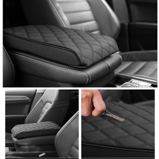 PU Car Armrest Pad Center Console Armrest Box Cover Mat Soft Memory Cotton Trim