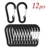 1/6/12pcs Aluminum Carabiner Clip Keychain Carabiners Lock Buckle Snap Outdoor Multi Tool Backpack Camping Hiking Fishing Hook
