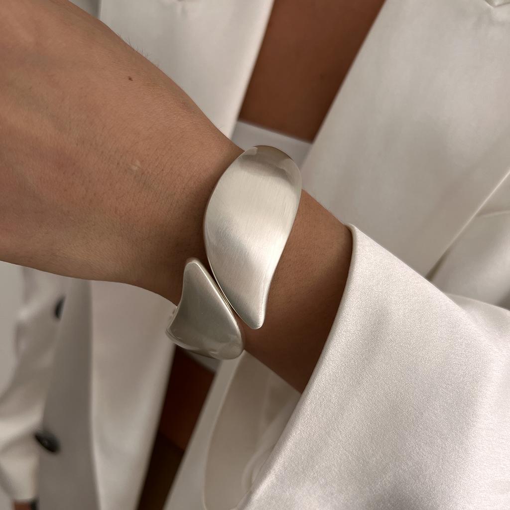 Ingemark Klassisch Vintage Matt Unregelmäßig Schwermetall Klobig Breit Manschette Armreifen Damen Punk Goldfarbe Frühling Armbänder Herren Schmuck