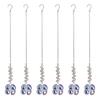 6 Piece Artistic Mineral 4 Leaf Shamrock Hangings White Mineral Wind Chime Upgrades for Attractive Spectrum Displays