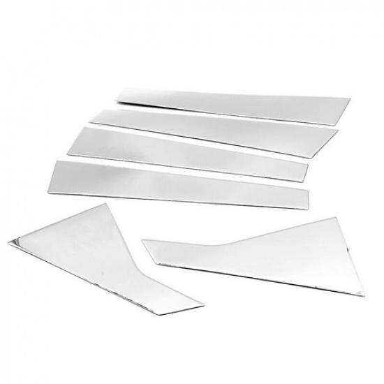 2016- Chevy Malibu Stainless Steel Chrome Window Pillar Post Trims 6pcs For | Silver | Self-Adhesive | 3 Months Manufacturer Warranty | Gloss