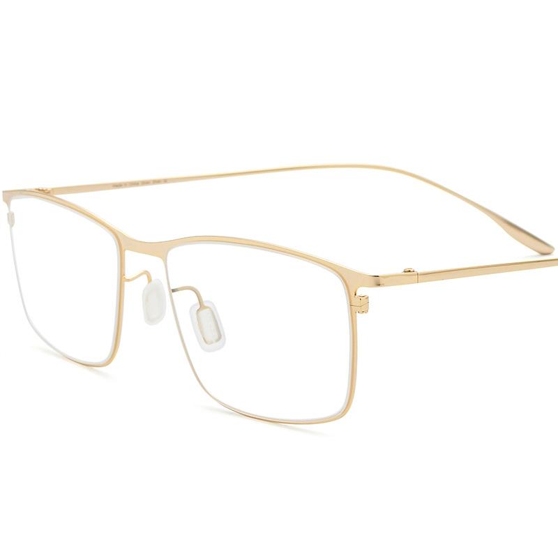 

2024 High Quality Designer Ultralight Titanium Business Glasses Men Full Rim Square Eyeglasses Korean Eyewear золотой