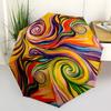 1pc Swirls Abstract Automatic Open/Close Umbrella, Portable Folding Umbrella, Compact Travel Umbrella for041