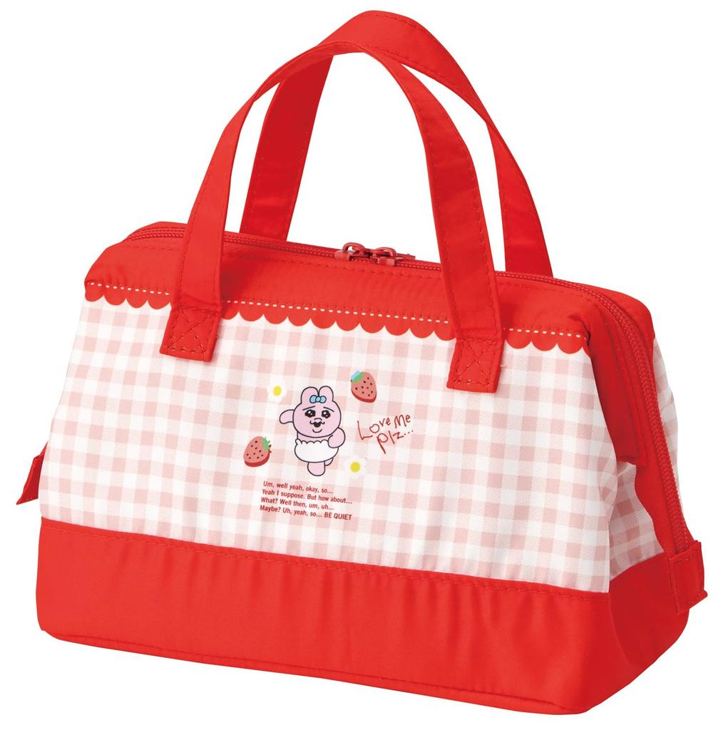 Skater Lunch Clasp Rabbit and Strawberry Bag, Insulated, Closure, Women's, Design, KGA1-A