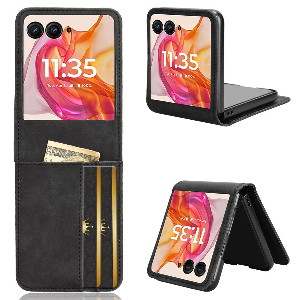 For Motorola Razr 50 Ultra 5G/Razr+ 2024 5G Case Card Slot Leather+PC Phone Cover Separable Design