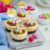 Colorful Easter Cake Decorations Set of 12pcs Rabbit Gnomes Cupcake Toppers Spring Theme Decor Easter Party Supplies