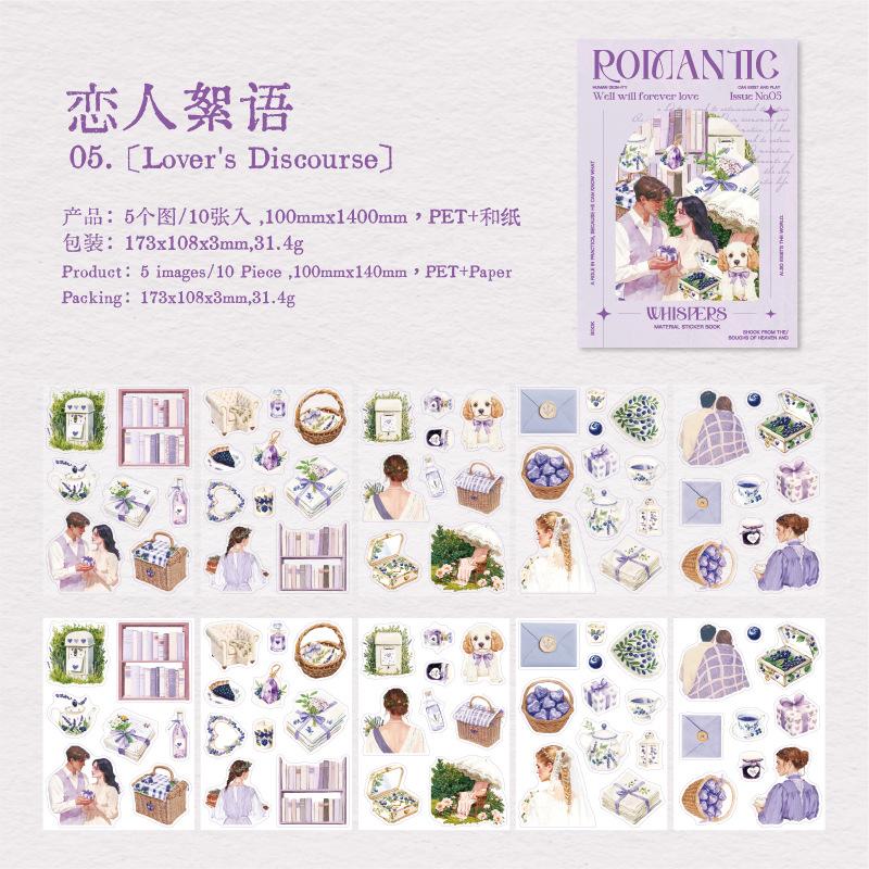 10pcs/1lot Kawaii Scrapbook Sticker romantic talk Scrapbooking Supplies Planner Decorative Stationery Sticker