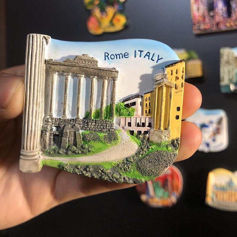 3D City Travel Souvenir Magnets: European and Global Regions