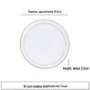 Gold-Rimmed European Ceramic Dinner Plate