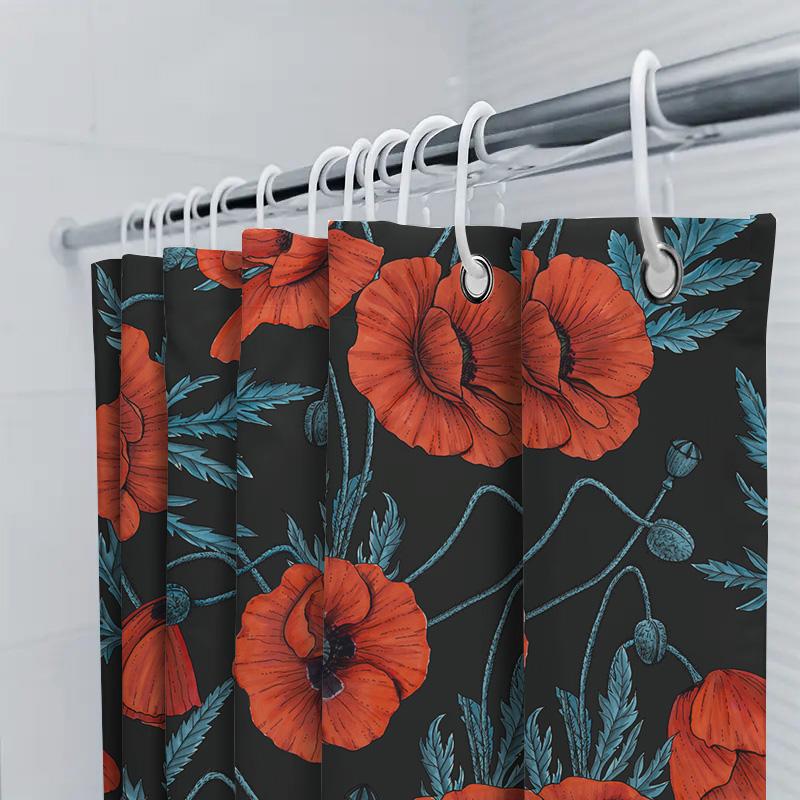 Popular Peony Bathroom Decoration Curtain Art Print Home Decor Showershower Liner Organizer