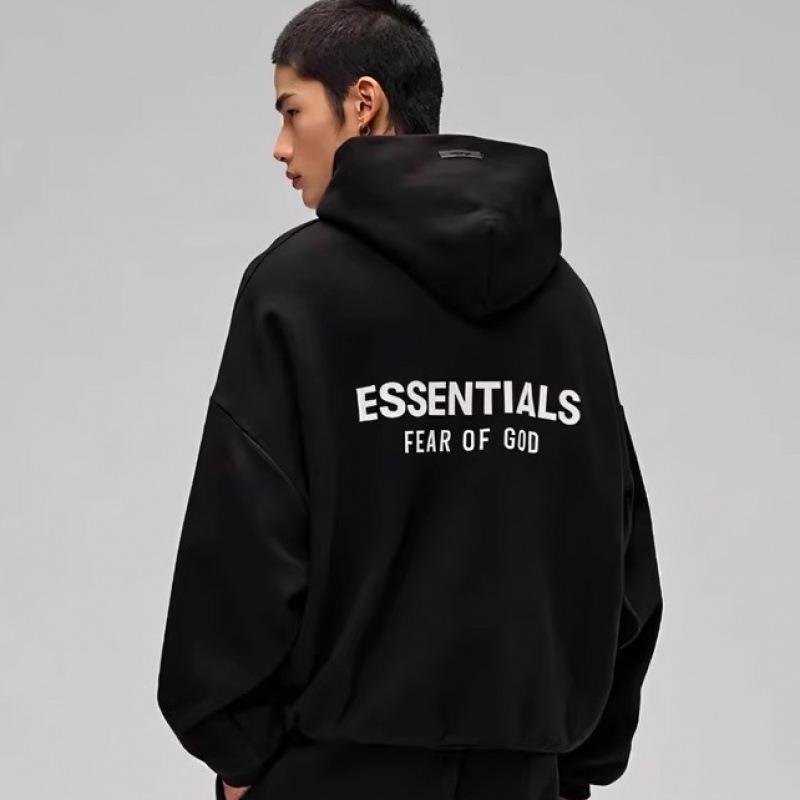 FOG Essentials HHH Unisex Fleecegefütterter Schwerer Kapuzenpullover - Amerikanischer Stil Herbst/Winter Freizeitkleidung
