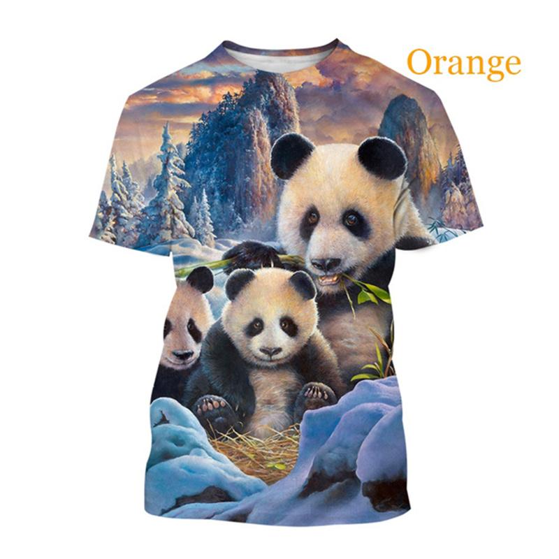 Summer Trend 3D Cute Animal Panda Printing T Shirt Chinese National Treasures Graphic T-shirts For Men Harajuku Funny Short Sleeve